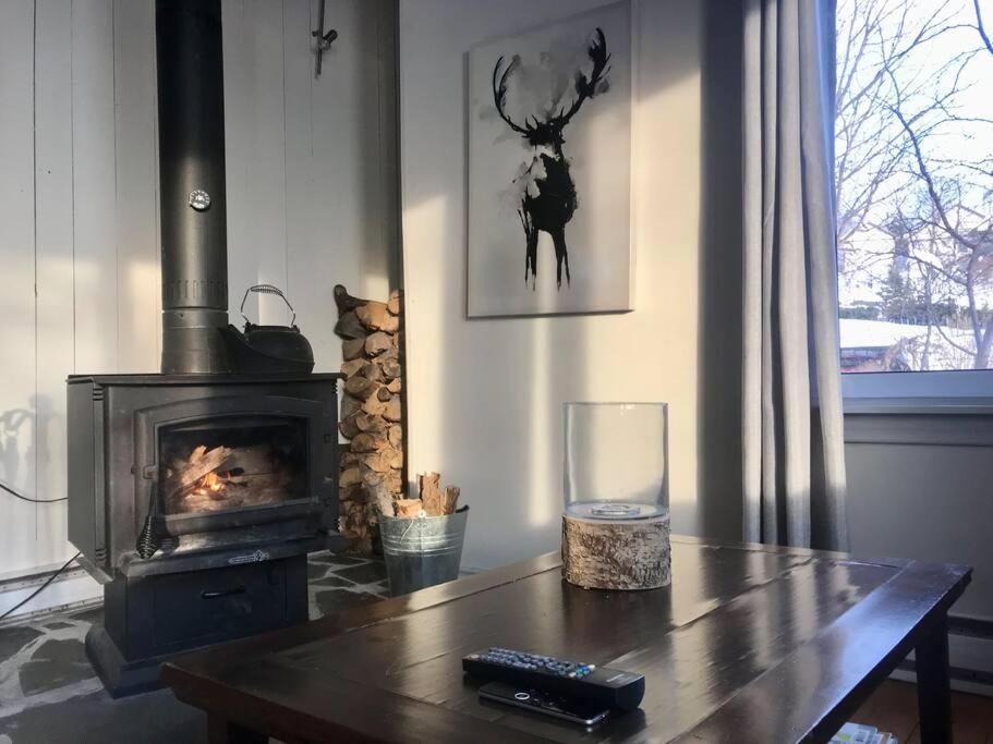 Om Chalet 2 Avec Spa Et Foyer Borde Du Fleuve St-Pierre-de-l'Île-d'Orléans Eksteriør billede